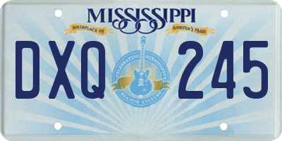 MS license plate DXQ245