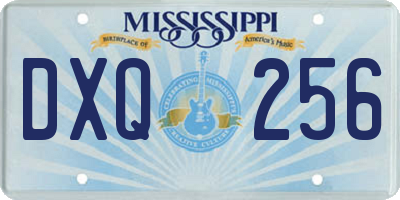 MS license plate DXQ256