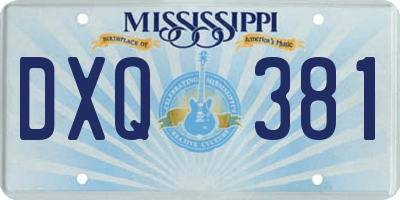 MS license plate DXQ381