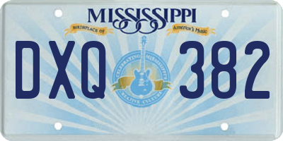 MS license plate DXQ382