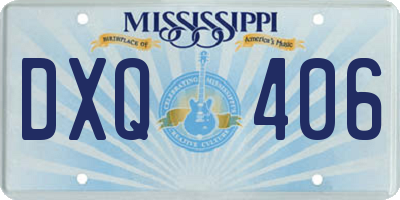 MS license plate DXQ406