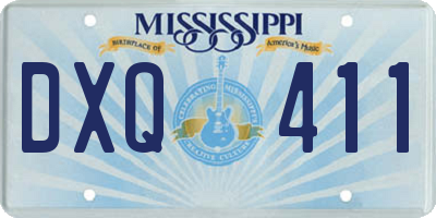 MS license plate DXQ411