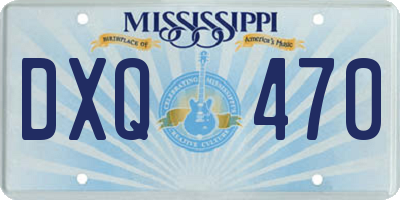 MS license plate DXQ470