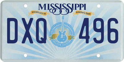 MS license plate DXQ496