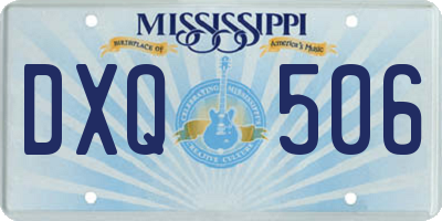 MS license plate DXQ506