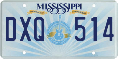MS license plate DXQ514