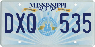 MS license plate DXQ535