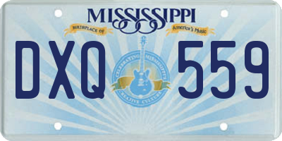 MS license plate DXQ559