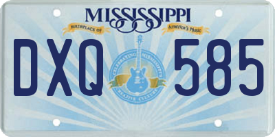 MS license plate DXQ585