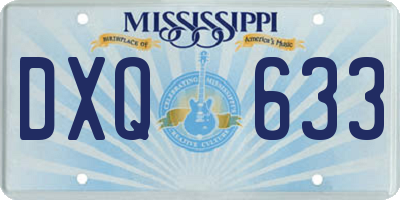 MS license plate DXQ633
