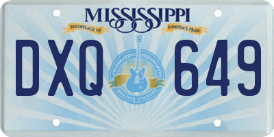 MS license plate DXQ649