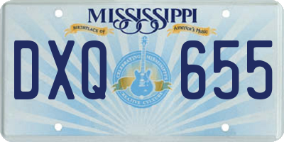 MS license plate DXQ655