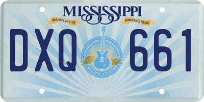 MS license plate DXQ661