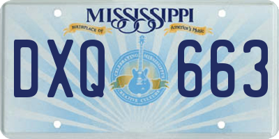 MS license plate DXQ663