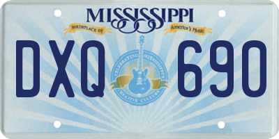 MS license plate DXQ690