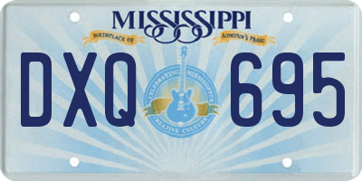MS license plate DXQ695