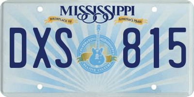 MS license plate DXS815