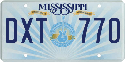 MS license plate DXT770