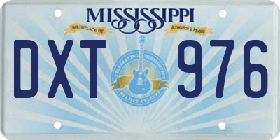 MS license plate DXT976