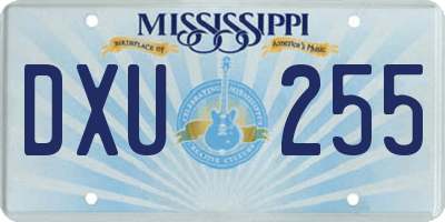 MS license plate DXU255