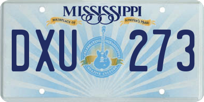 MS license plate DXU273