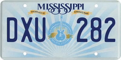 MS license plate DXU282