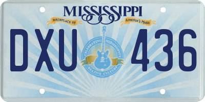 MS license plate DXU436