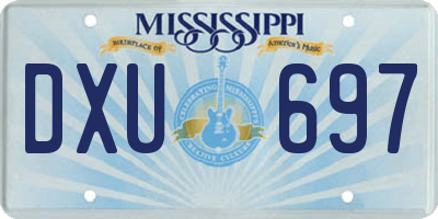 MS license plate DXU697