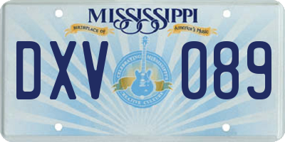 MS license plate DXV089