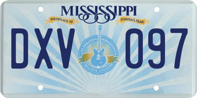 MS license plate DXV097