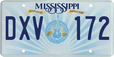 MS license plate DXV172