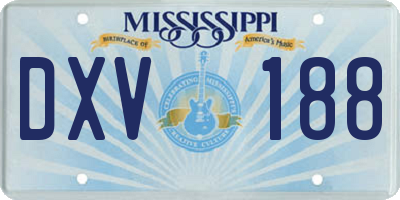 MS license plate DXV188
