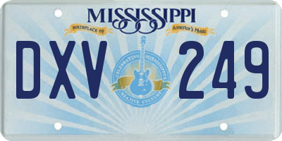 MS license plate DXV249