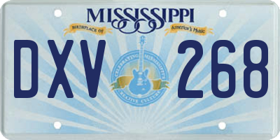 MS license plate DXV268