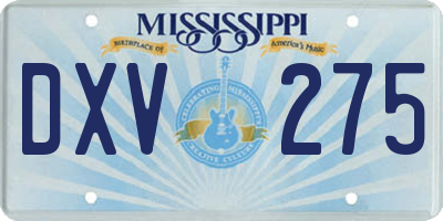 MS license plate DXV275
