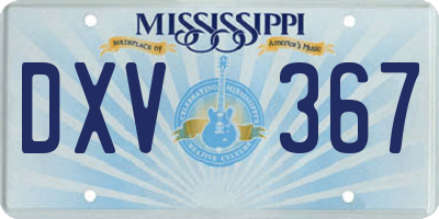 MS license plate DXV367