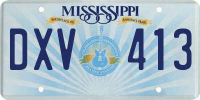 MS license plate DXV413