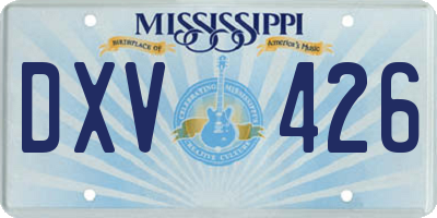 MS license plate DXV426