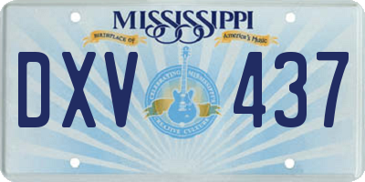 MS license plate DXV437