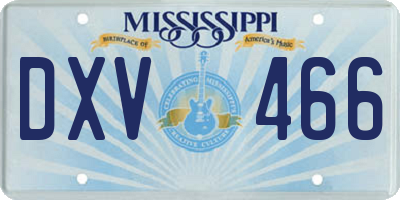 MS license plate DXV466