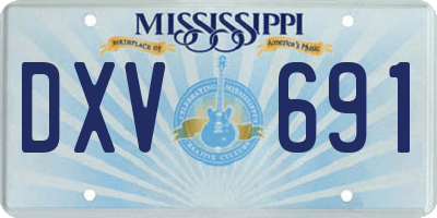 MS license plate DXV691