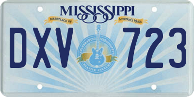 MS license plate DXV723