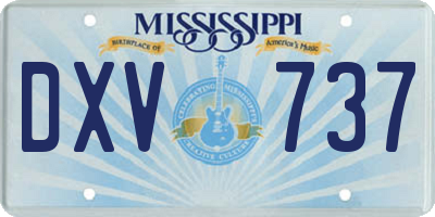 MS license plate DXV737