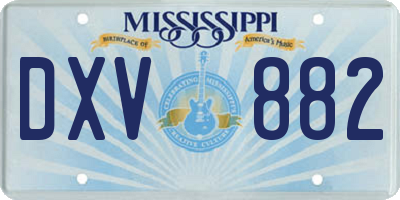 MS license plate DXV882