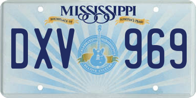 MS license plate DXV969