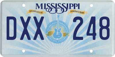 MS license plate DXX248