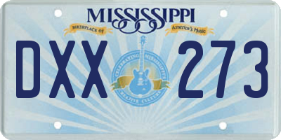 MS license plate DXX273