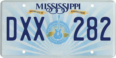 MS license plate DXX282