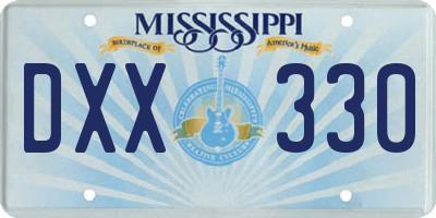 MS license plate DXX330