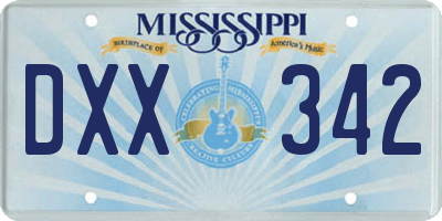 MS license plate DXX342